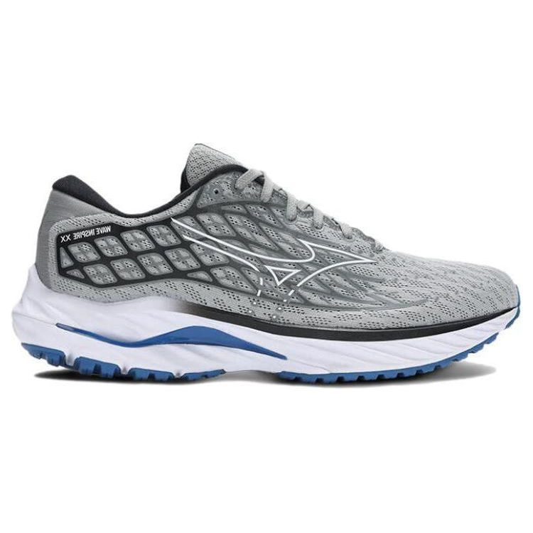 Mizuno Wave Inspire 20 Comfortable Versatile Slip Resistant Durable Breathable Low Top Casual Running Shoes Unisex Sneaker Gray J1GC244405