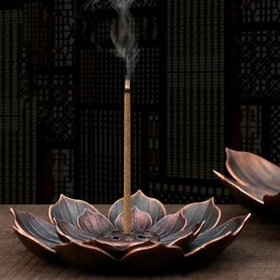 1 Stück poröser Lotus-Räucherstäbcheneinsatz Zen Line Räucherstäbcheneinsatz-Sitzzubehör Sandelholzbrenner Räucherplatte Tablett