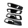 Carbon Fiber Style Interior 4-Door Handle Bowl Cover Trim For Honda Accord +