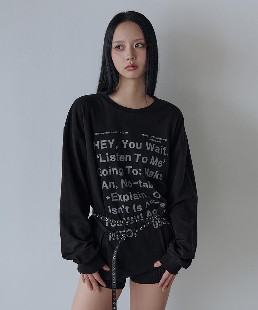 5OML Info Loose Fit Sweatshirt (Black)