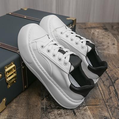 Fashion The 2025 New Thick - Soled Men's Lace -Up Casual Shoe Are Fashionable Classic Round -Toed Anti -Slip And Versatile Walking Shoes