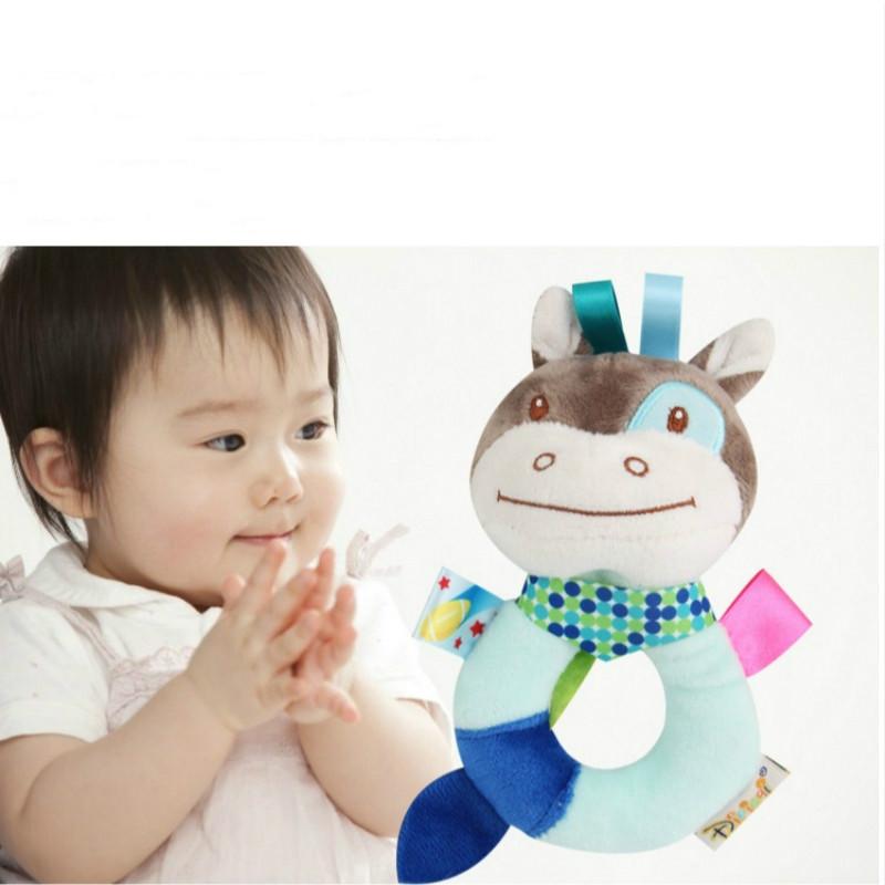 Baby Plüsch Runde Rassel 0-1-3 Jahre Altes Baby Handgegriffen Bettglocke Spielzeug