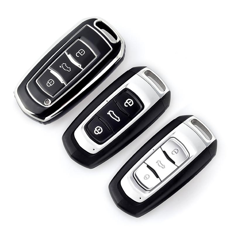 3 Buttons TPU Car Flip Key Case Cover Shell For Geely Atlas Boyue NL3 EX7 SUV GT GC9 Emgrand X7 Borui Auto Holder Accessories
