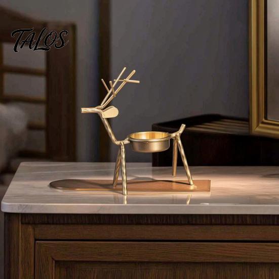 Birthday Party Atmosphere Lighting Deer Shape Candle Holder, Metal Tealight Stand for Dining Table Wedding Elegant Animal Shaped Centerpiece,