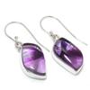 Natural Brazilian Amethyst Gemstone 925 Solid Sterling Silver Earring 1.50" G7k43