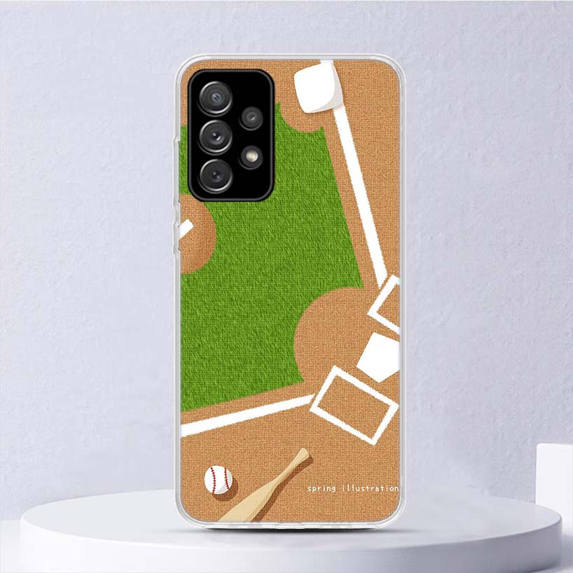 Baseball Sport Soft Case For Samsung Galaxy A17 A16 A26 A36 A56 A15 A14 A13 A55 A54 A53 Phone Cover A25 A35 A24 A34 A23 A33 A05S