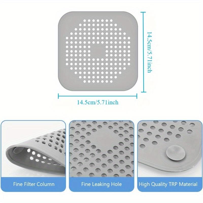 1pcs Kitchen Sink Silicone Floor Drain Pad, Anti-clogging Filter Patch, Bathroom Sewer Hair Suction Cup Odor-proof Filter Screen