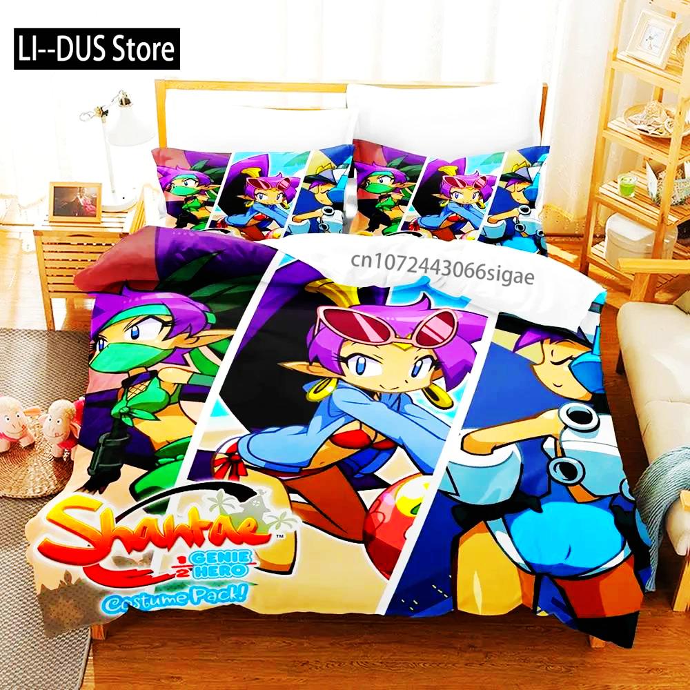 Shantae Half-Genie Hero Adult Boys Bedding Single Twin Full Queen King Size Duvet Cover Set Bedroom Anime 2023