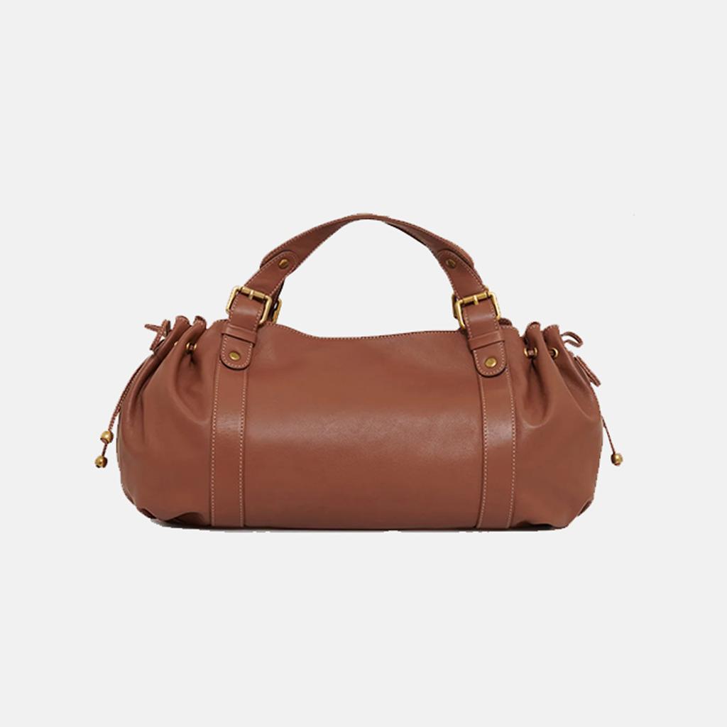 Women's Crossbody Simple Handbag Commuter Shoulder Boston Bag Stylish Versatile Work Bag Soft Polyester Interior
