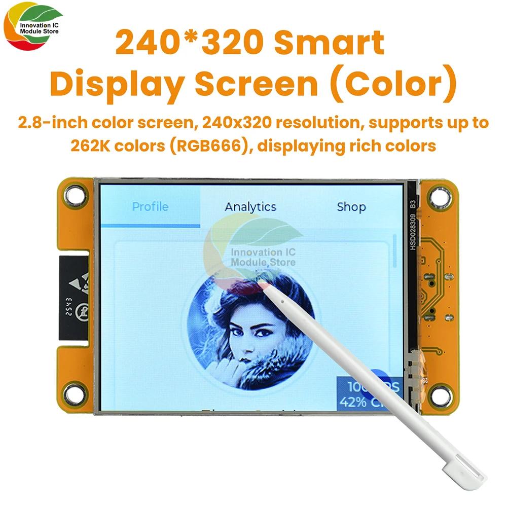 2.8-inch ESP32 WiFi BT Development Board ST7789 Driver 240 * 320 Intelligent Display Color Screen Onboard ESP32-32E Module