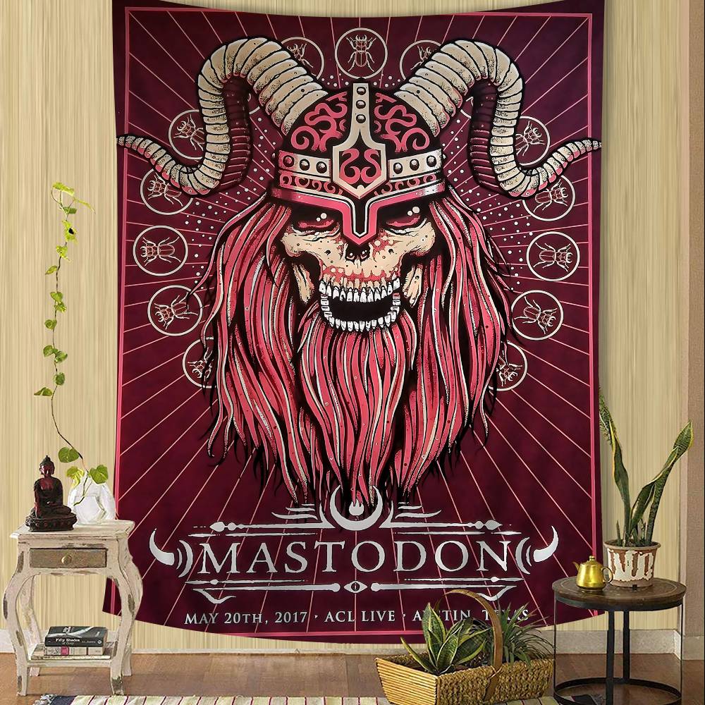 Vintage Classic M-Mastodon Band Hanging Bohemian Tapestry Hanging Tarot Hippie Wall Rugs Dorm Japanese Tapestry
