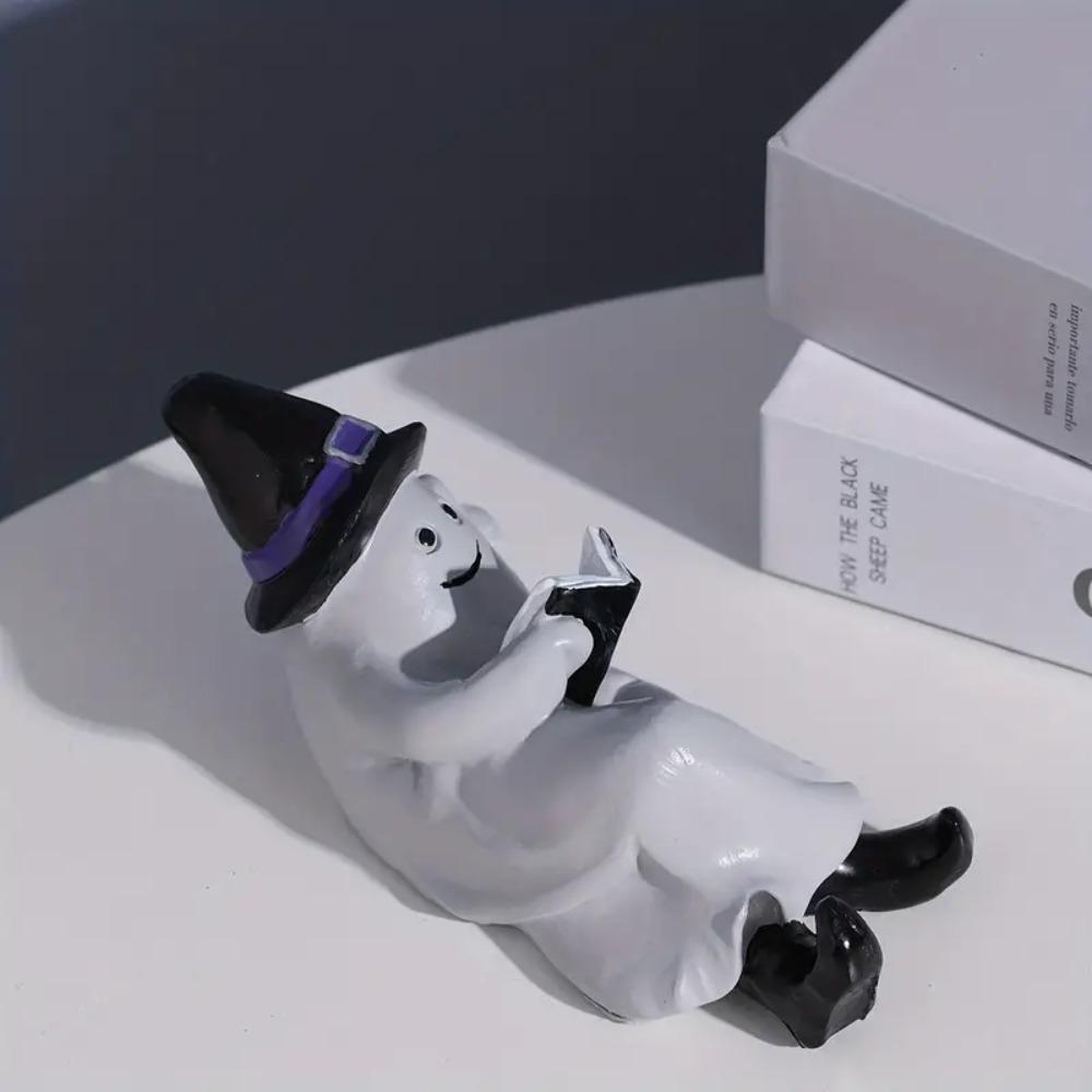 Whimsical Ghost Statue Spooky Halloween Eerie Figurine Ghost Ornament Indoor Decorations