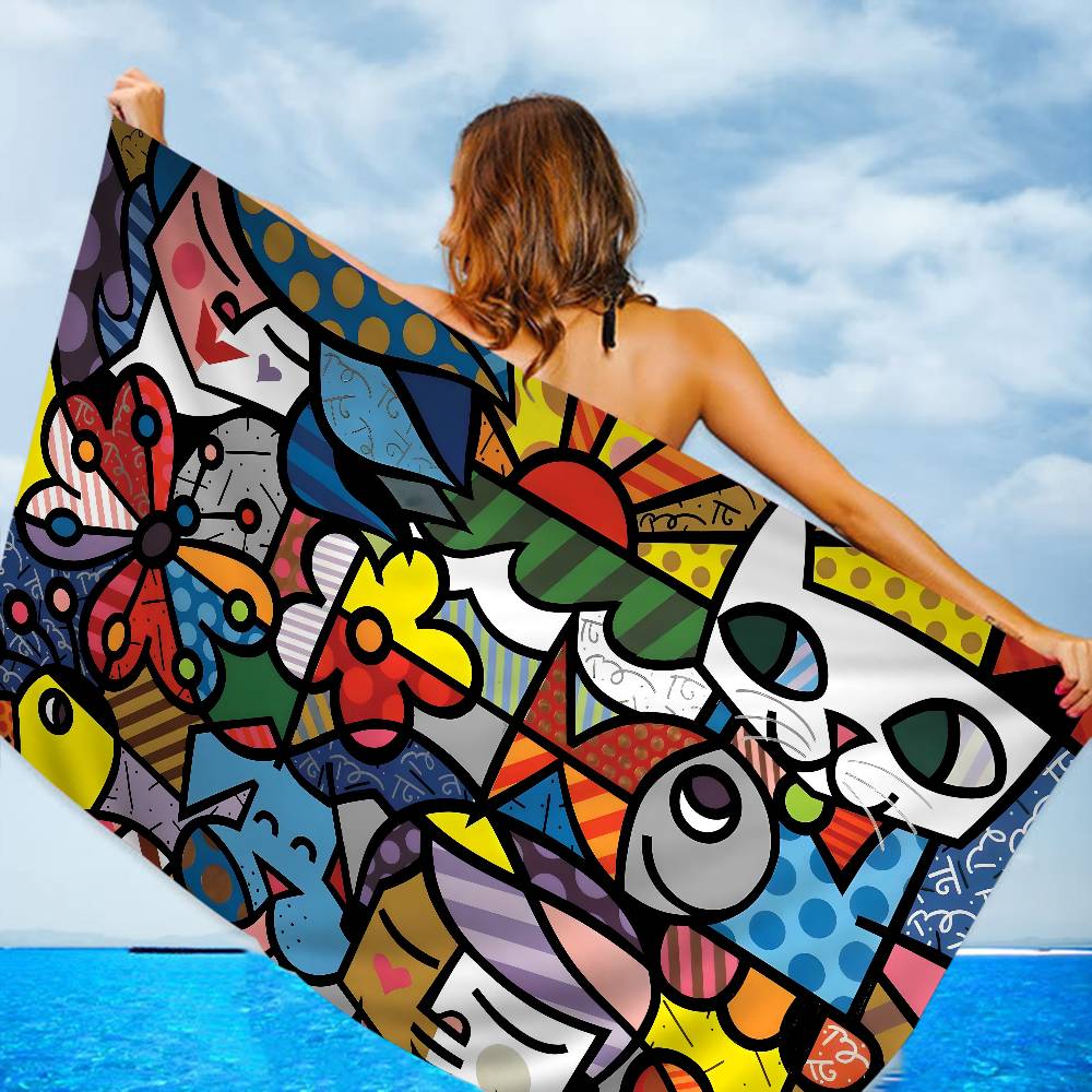Asciugamano da Bagno Britto Microfibra Morbido Assorbente Traspirante Per Bambina Bambini Decorativo Cartone Animato Asciugamano da Spiaggia