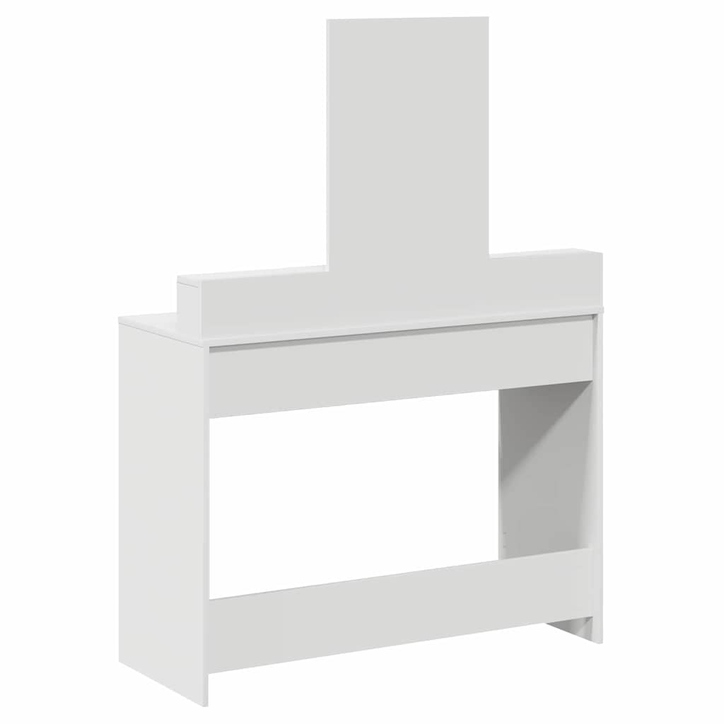 Makeup Table with Shelf White 100 x 41 x 140 cm Engineered Wood