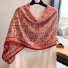 Spring and Summer Fashion Versatile Long Scarf Thin High-end Large Shawl Silk Scarf Warm Sun Protection Shawl Fashion Temperament