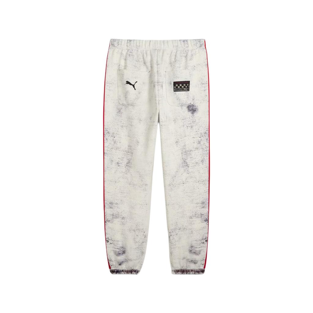 Puma Slim Fit Mid-Waist Knit Sweatpants With Brand Logo Unisex Bottoms Warm-White 631041-65