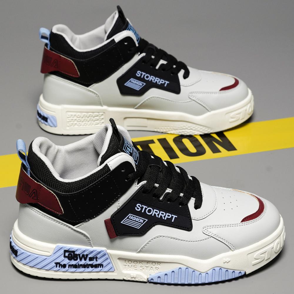 Pánská sportovní obuv Módní vysoká obuv Čtyřsezónní Venkovní Ležérní Prodyšná Běžecká obuv Silná podrážka Módní Protiskluzové Tenisky