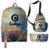 Cook 3D Digital Color Printing Set Oxford Cloth Waterproof Backpack Student Bag