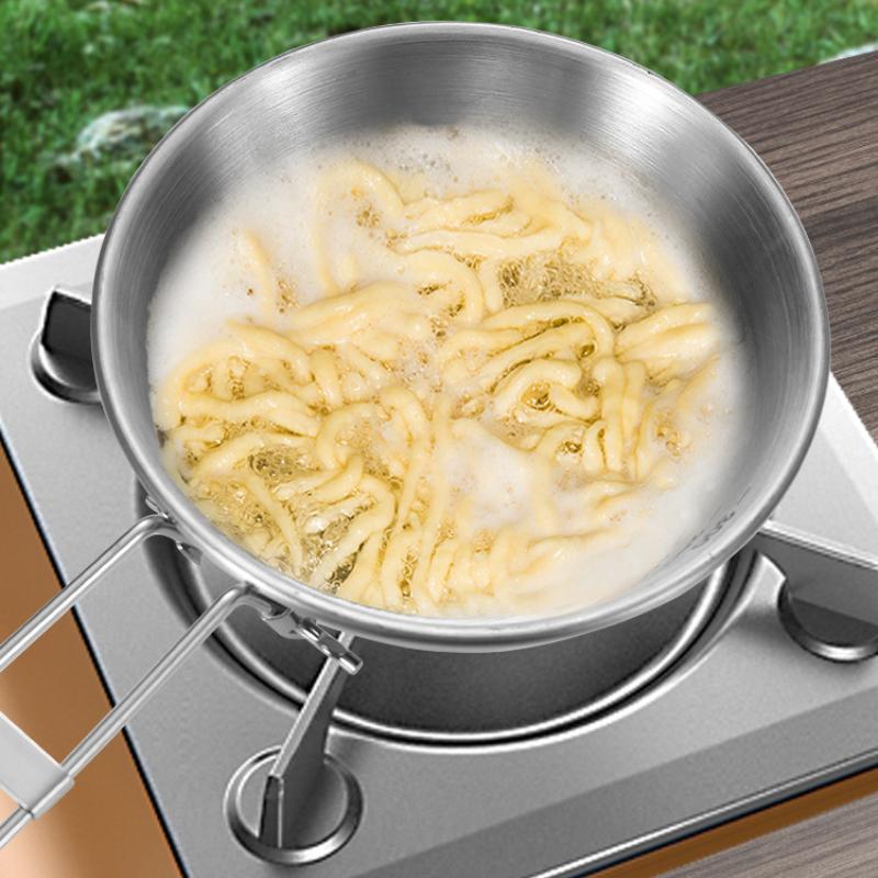 Outdoor Camping 304 Edelstahl Tragbare Faltbare Schnee Schüssel 3-stück Set