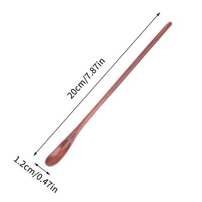 Wooden Spoon Household Dessert Drink Spoon Small SpoonJapanese Cooking Honey Sugar Spoon Tea Coffee Stirring Spoons Long Handle
