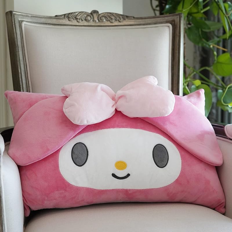 Kawaii Pillow case,Cotton Girl Black Pillow Covers,Cute Pillow,Cute Girl Plush Pillow Slips,for Dormitory/Decorative Bedroom/Livingroom,6242CM