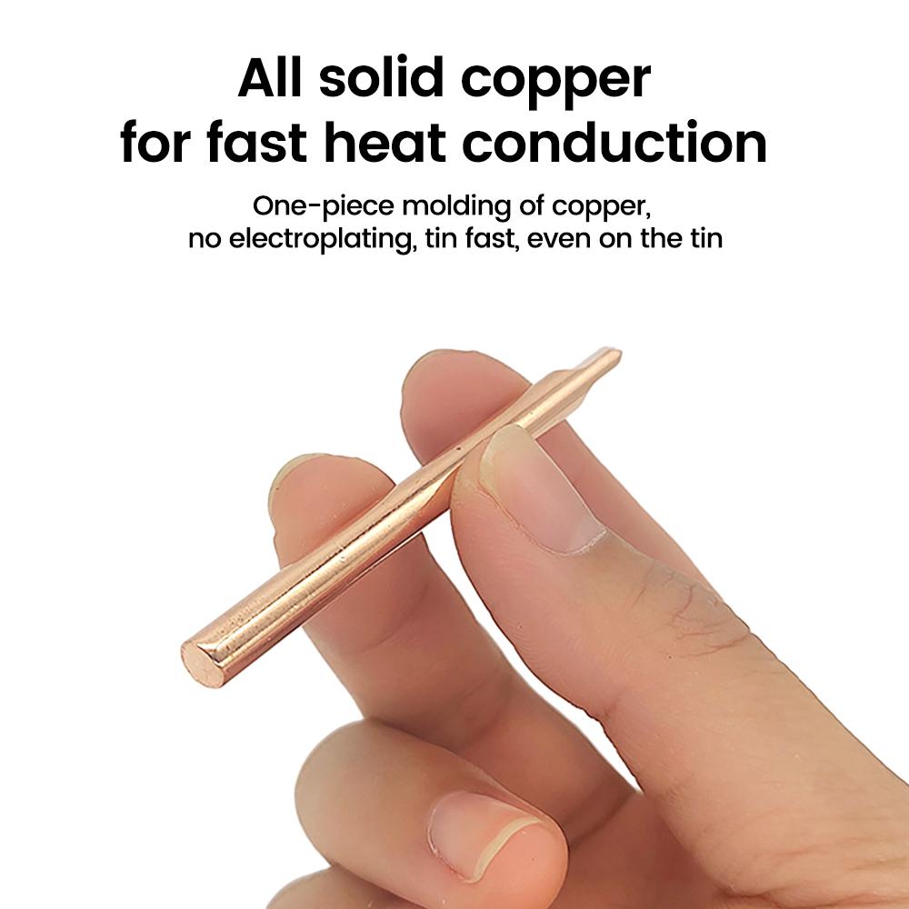 4pcs External Heat Soldering Iron Tip B C D K Pure Copper Solder Head 30w 40w 60w Replacement Tip Welding Repair Tools