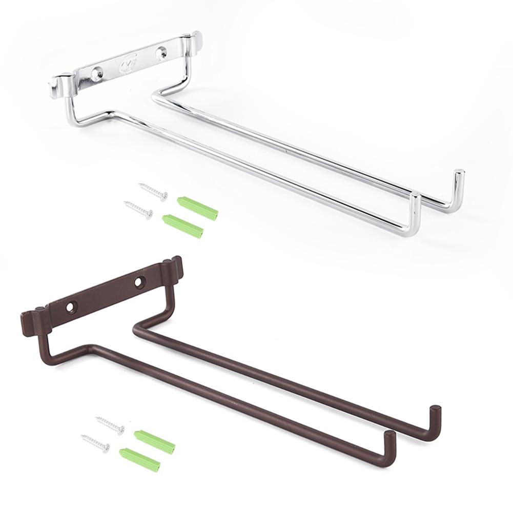 Glasses Rack Iron Glasses Holder Single Row Iron Glasses Holder Wall Mounted Wine Cup Rack Kitchen Home Bar Shelves Decoration