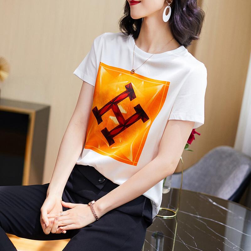 Srcr Women s Heavyweight Mulberry Silk Blend T-Shirt M