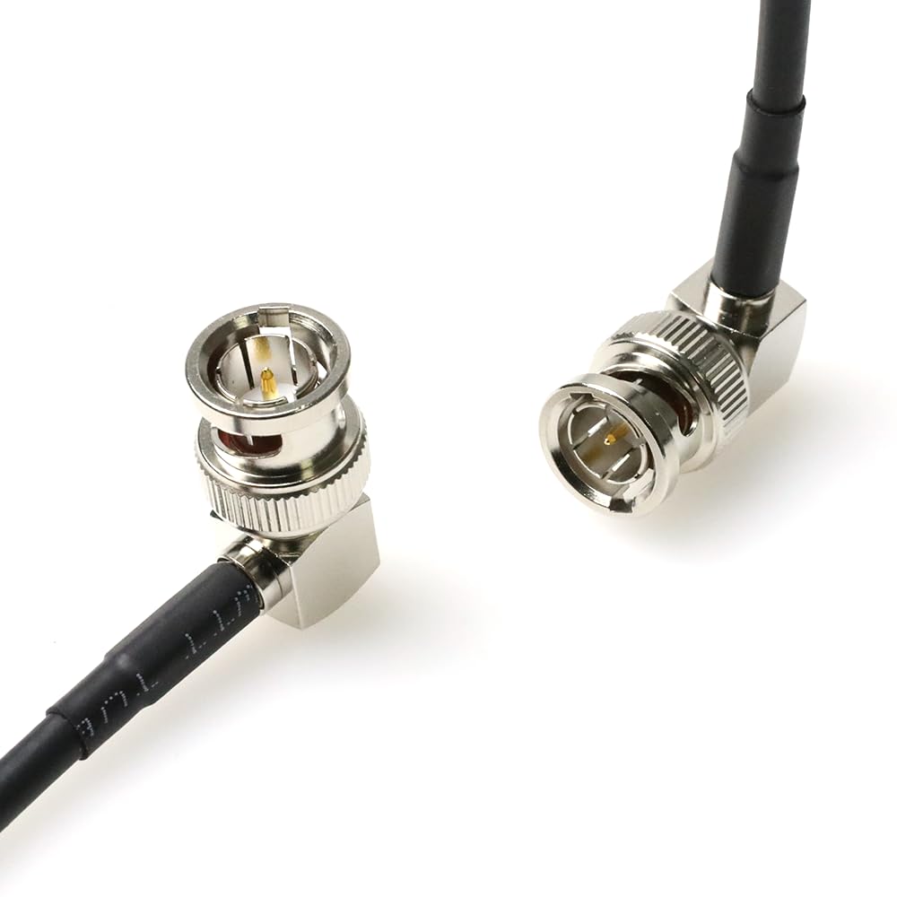 Cables RED Monitor Compatible 12G SDI Flexible Coaxial BNC for 4K Video 50cm Alvin's Komodo/Atomos Cable, L-shaped Male-Male , 75ohm Shielded,