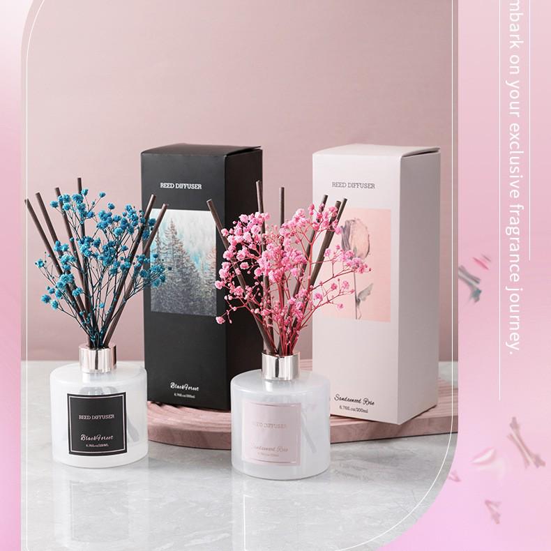 High-Grade 200ml Flameless Aroma Essential Oil Air Freshener - Long-Lasting Odor Removal Fragrance for Home & Bedroom