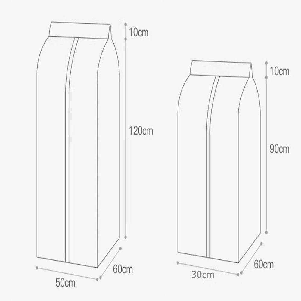 Hanging Clothing Dust Cover Waterproof Suit Jacket Protection Dust Cover Durable Clothes Dust Bag