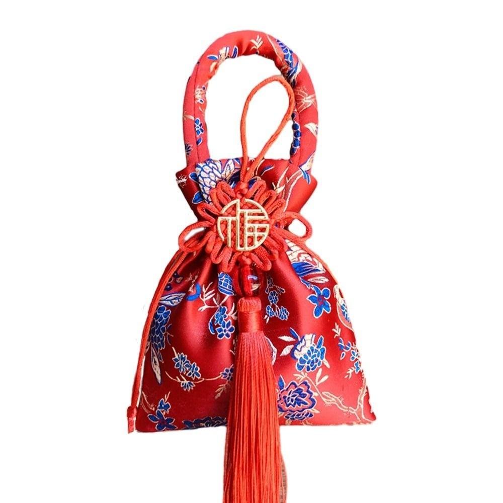Phoenix Chinese Knot Tassel Handbag Dragon New Year Bucket Bag  Wedding
