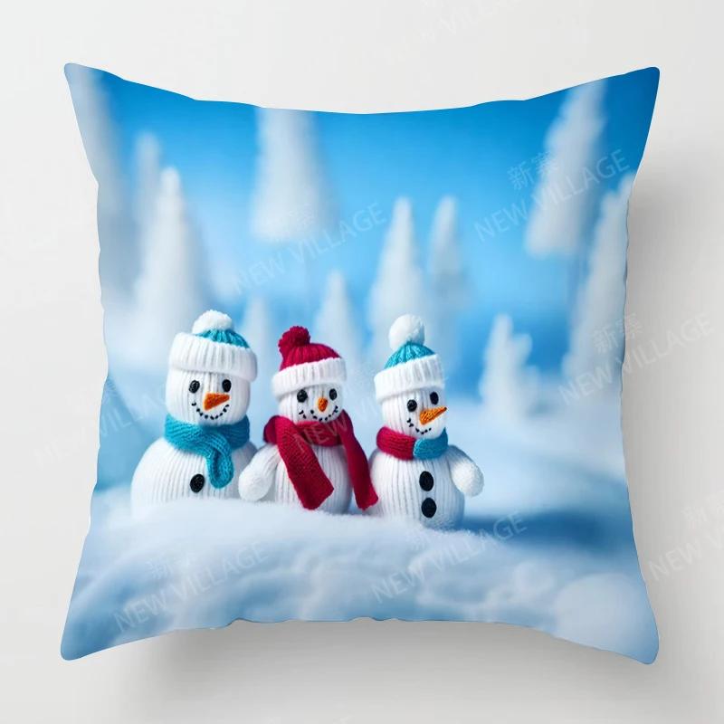 Dekoratives Kissen Wohnzimmer Deko Überwurf Kissenbezug 40*40 40X40Cm 60X60Cm 45X45Cm 50X50Cm Pflanze Winter Frohe Weihnachten