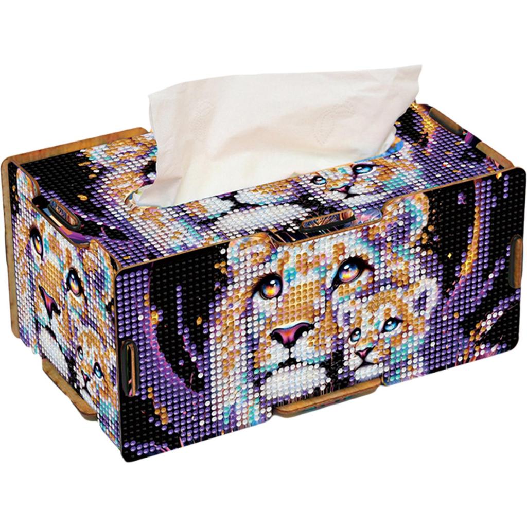 Diamond Painting Tissue Box Kits Diamond Art Tissue Box DIY Diamond Desk Decorative Tissue Box for Living Room Bedroom Bathroom