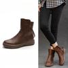 Plus-size Boots Women's Shoes Thick-soled Round-toed Mid-calf Boots Versatile Ankle Boots