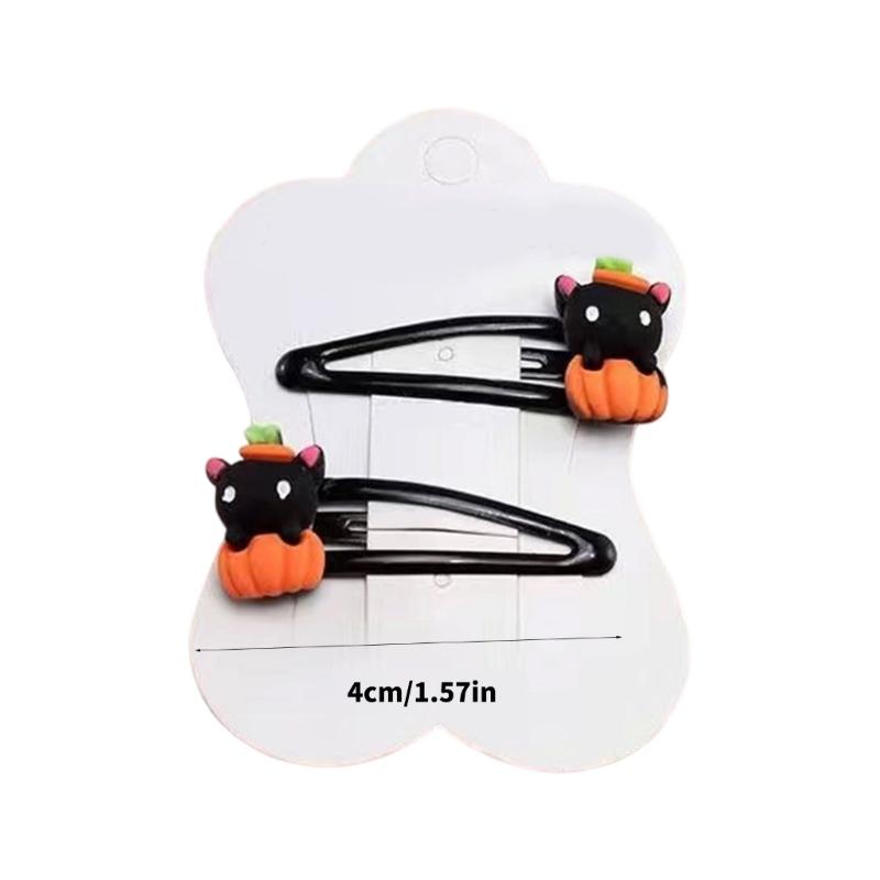 Einzigartige Kürbis-Haarspange für 2000er-Jahre-Mädchen Seitenclip Hexenhut Haarspangen Lustig Lässig Süß Cool Foto-Requisiten