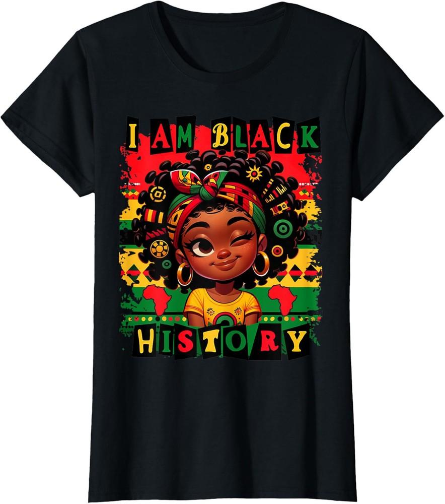 I Am Black History Month Melanin Cute Lover Afro Ladies039 Crewneck T-Shirt