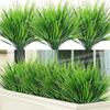 Simulation Green Plants - 7 Forks Plastic Spring Grass Wall Ornaments for Gardening & Decoration