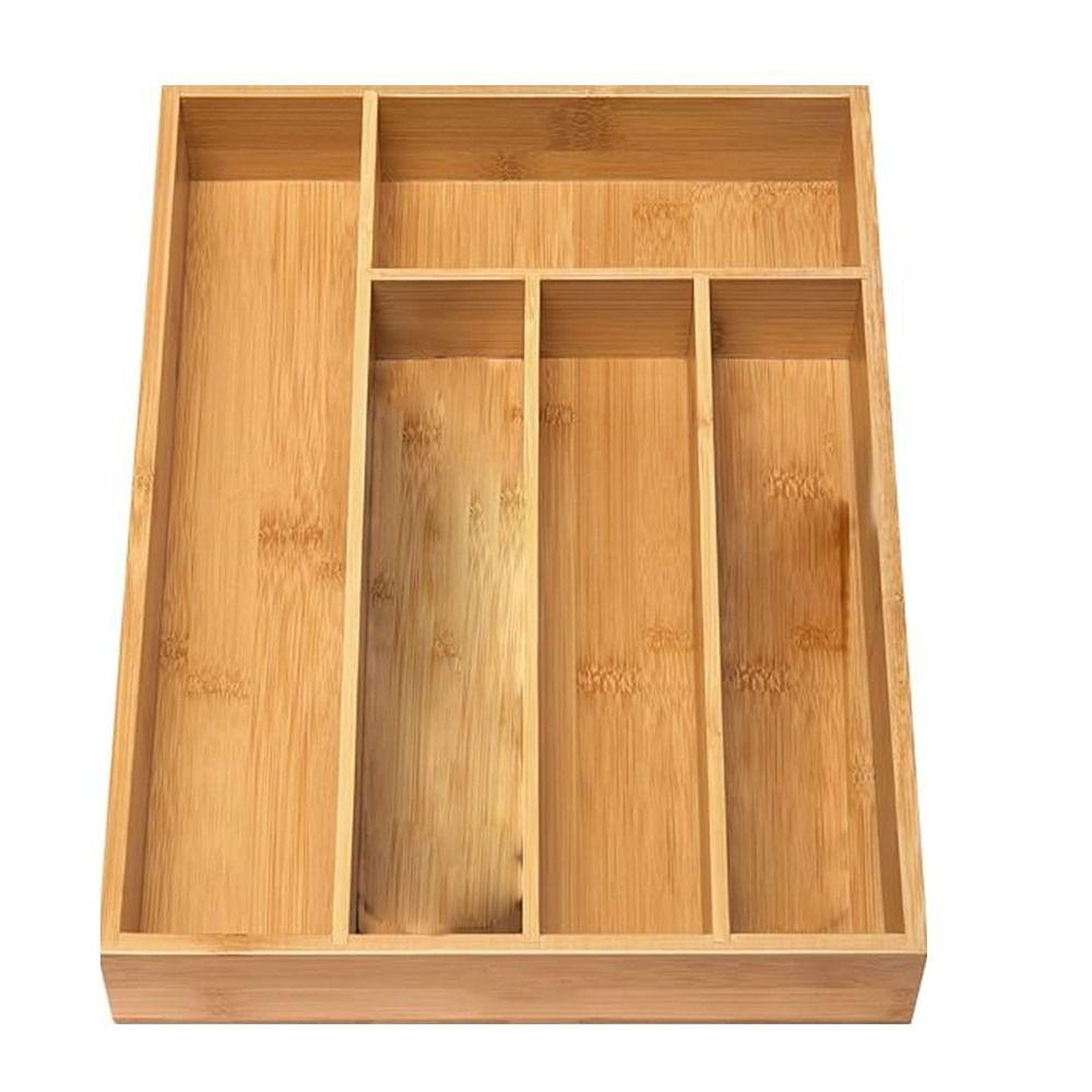 

Натуральный органайзер для ящиков для посуды, расширяемый рифленый лоток для столовых приборов, ящики для шкафа, перегородки для ванной комнаты 5slots don t adjustable