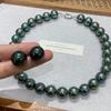 Elegant 14M Turquoise Perfect Round Bead Tahitian Necklace Female French Morandi Mermaid Ji Clavicle Chain
