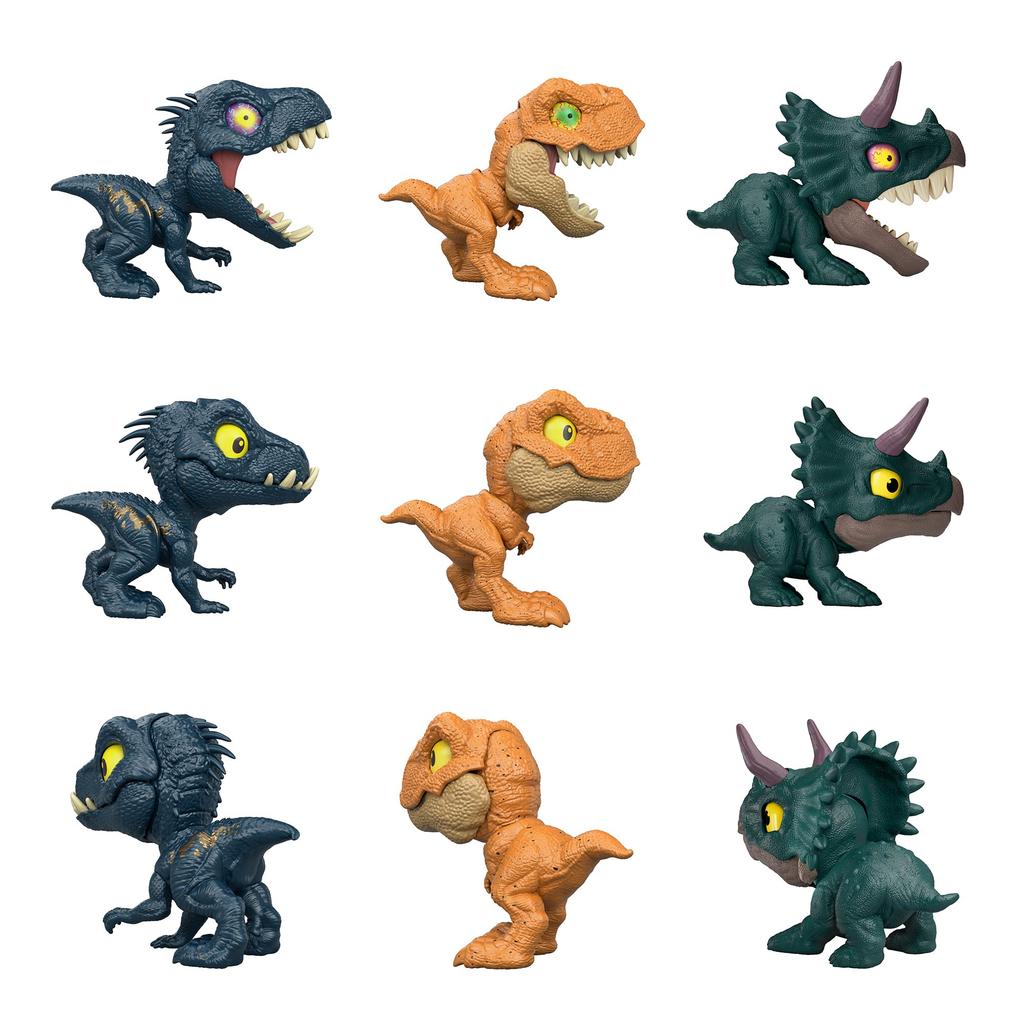 Mattel Jurassic World Chewy Dinosaur Collection G Assortment Figures 4 Mini Figures per Box Ages 4 and Up - Children's - - - Multi-pack JDC39-986G