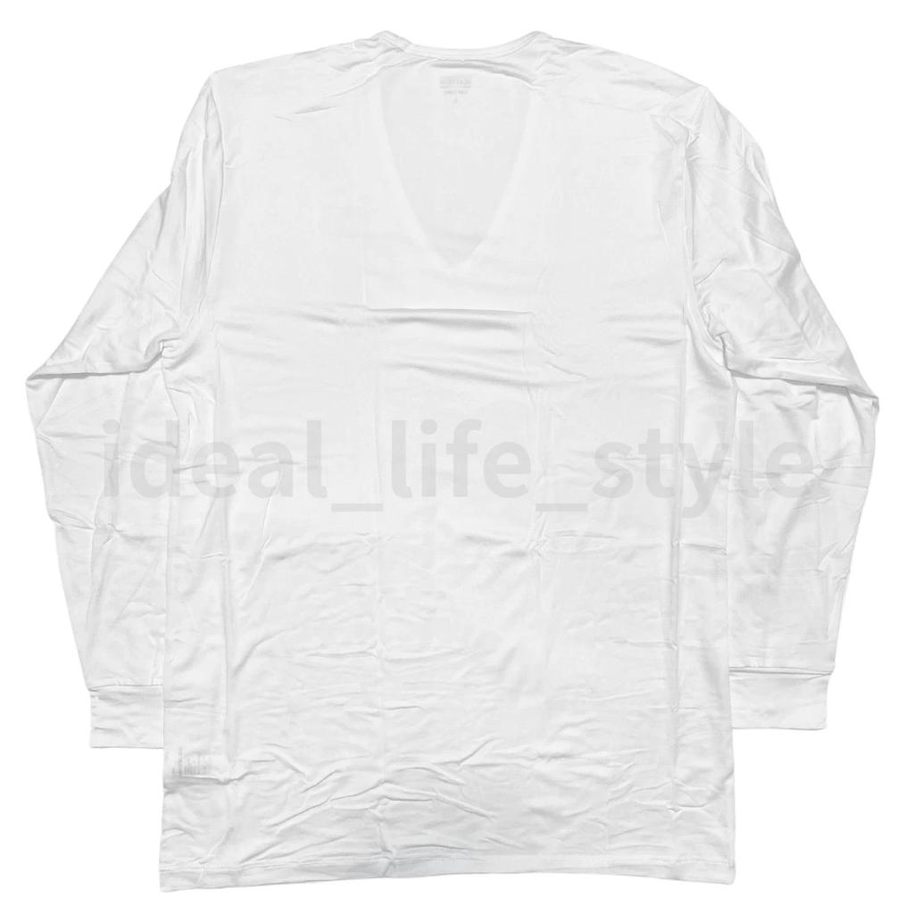 Uniqlo חולצת טי HEATTECH עם צווארון V ושרוולים ארוכים S-4XL שרוולים 9/10 גברים 479440 חדשה עם תג