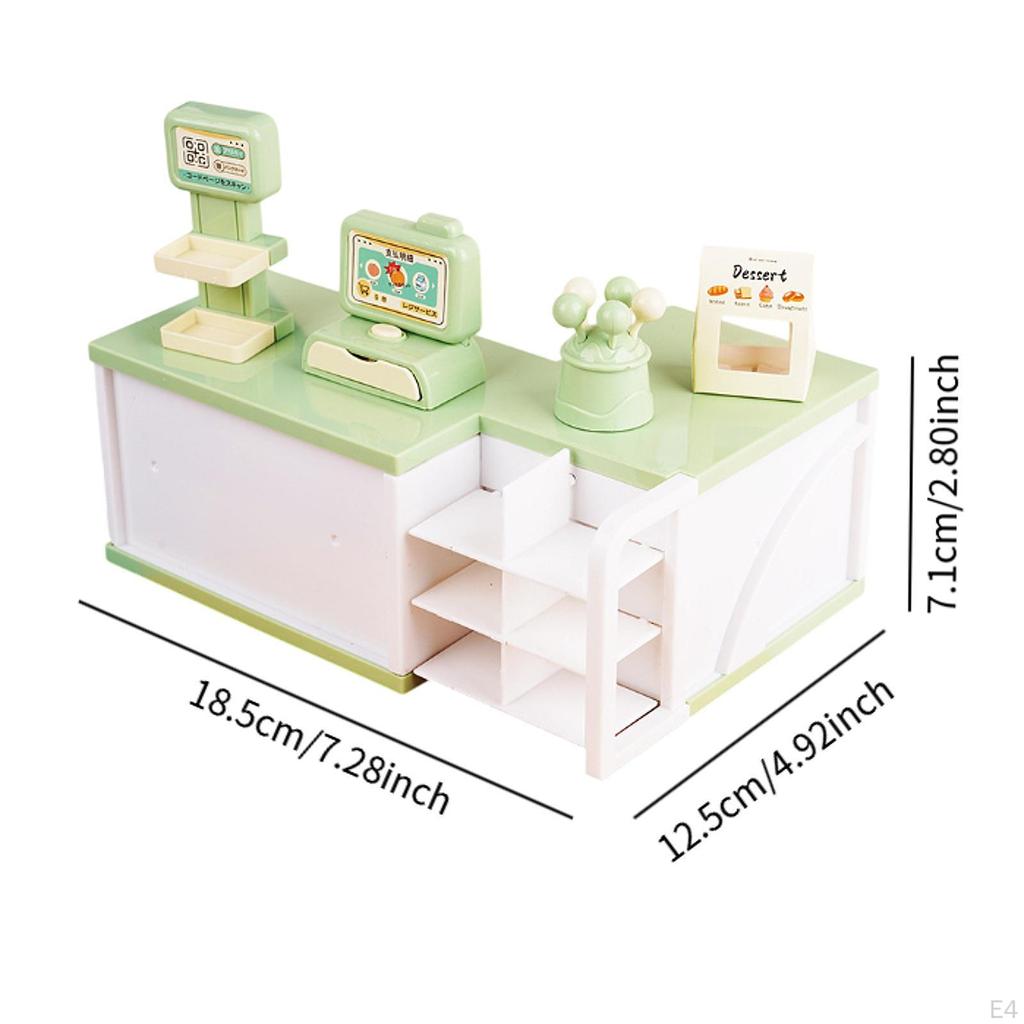 Dollhouse Miniature Cash Register Doll House Furniture Role Play Mini Fun 1:12 Scale for Baby Kids
