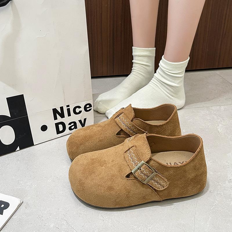 All-inclusive Height-increasing Birkenstocks Women's 2025 New Soft-soled Lazy One-pedal Platform-soled Casual Loafers Single Shoes