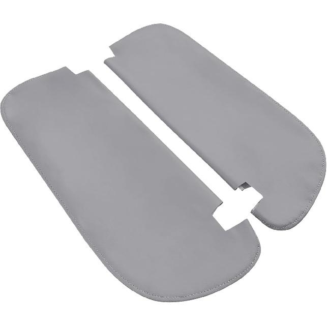 Sun Visor Cover, Replacement Gray Leather Cover Skin Compatible with Dodge RAM 1500 2500 1994-2001