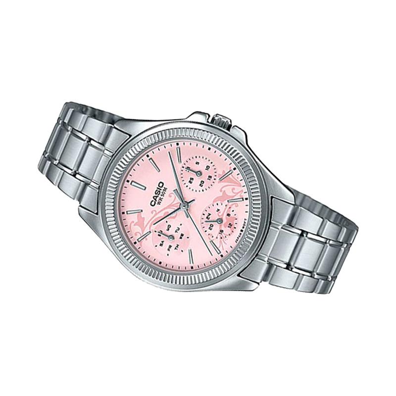 Casio STANDARD Series Retro Pointer Series 50m Waterproof Quartz Movement Stainless Steel Strap Japanese and Korean Watch Women's Watch LTP-2088D-4A