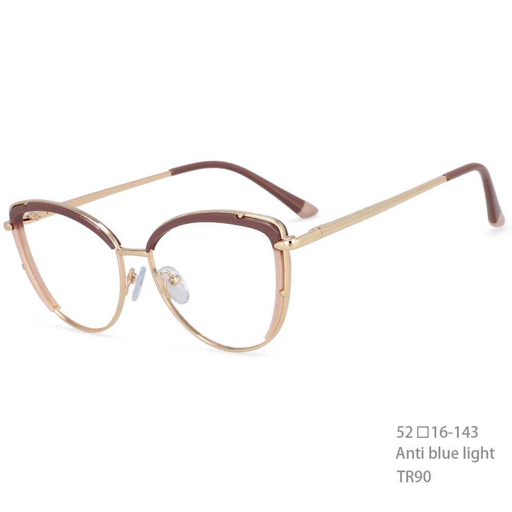 54278 Plastic Titanium Zero Glasses Anti Blue Light Optical Glasses Frames Women Tr90 Fashion Computer Eyeglasses
