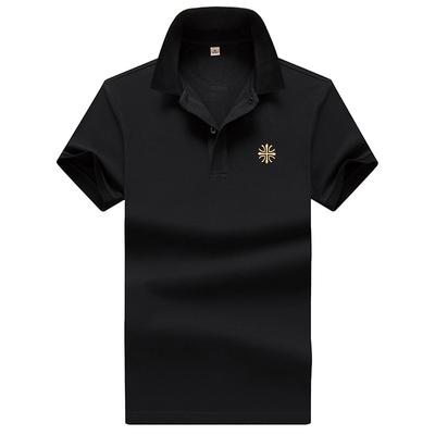 Bavlnené tenké ležérne polo tričko s klopou pánske letné pánske jednofarebné tričko s krátkym rukávom