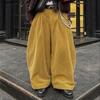 INCERUN Autumn Spring Men Zipper Waist Casual Corduroy Long Trousers Wide Legs Pants
