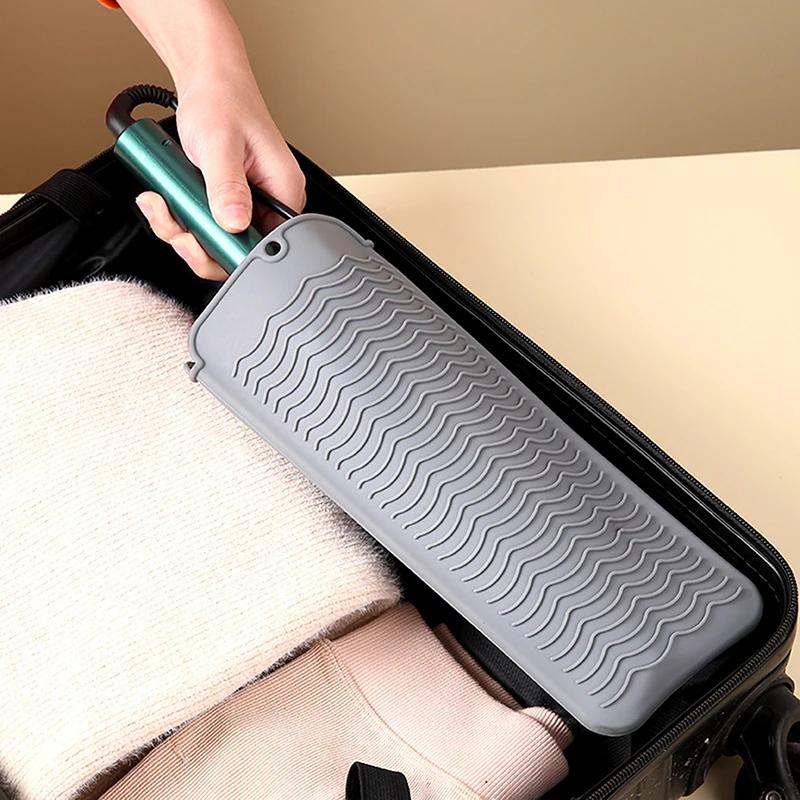 Heat-Resistant Silicone Storage Bag - Portable Insulation Pouch for Hair Straightener & Styling Tools